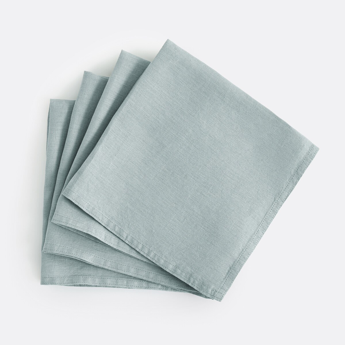 Lote de 4 servilletas de lino lavado Victorine. Talla 45 x 45 cm. Color