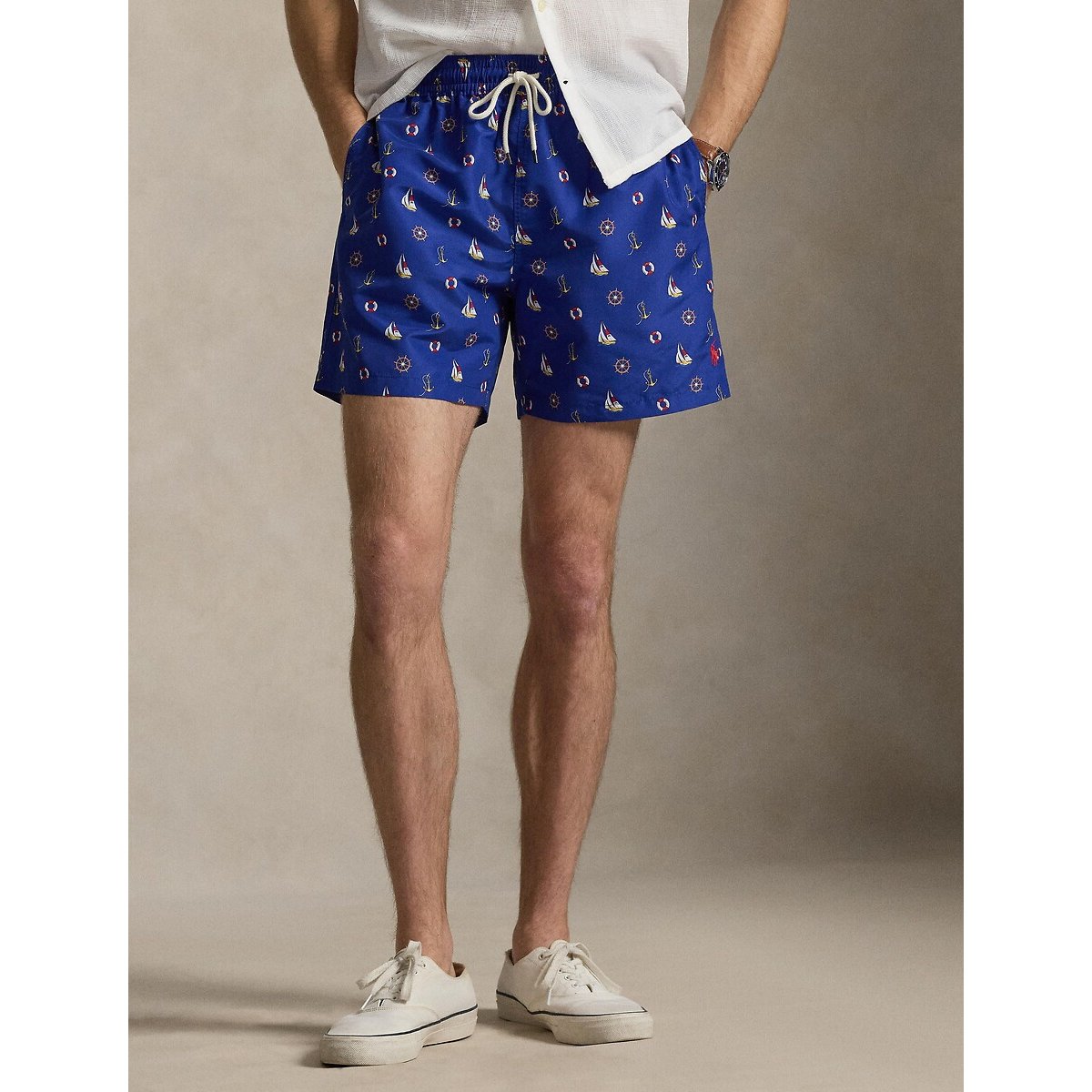 Polo Ralph Lauren Traveller Classic 14.5Cm Swim Shorts Men's Navy Print Medium
