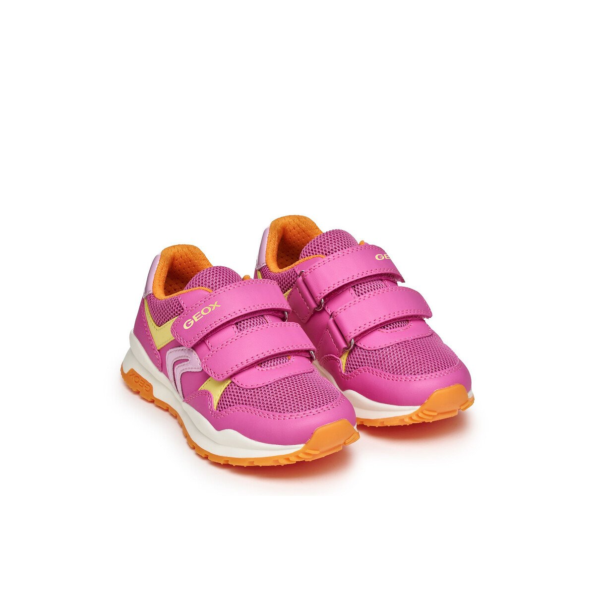 Geox Pavel Breathable Trainers With Touch 'N' Close Fastening Fuchsia Size 39 Kids