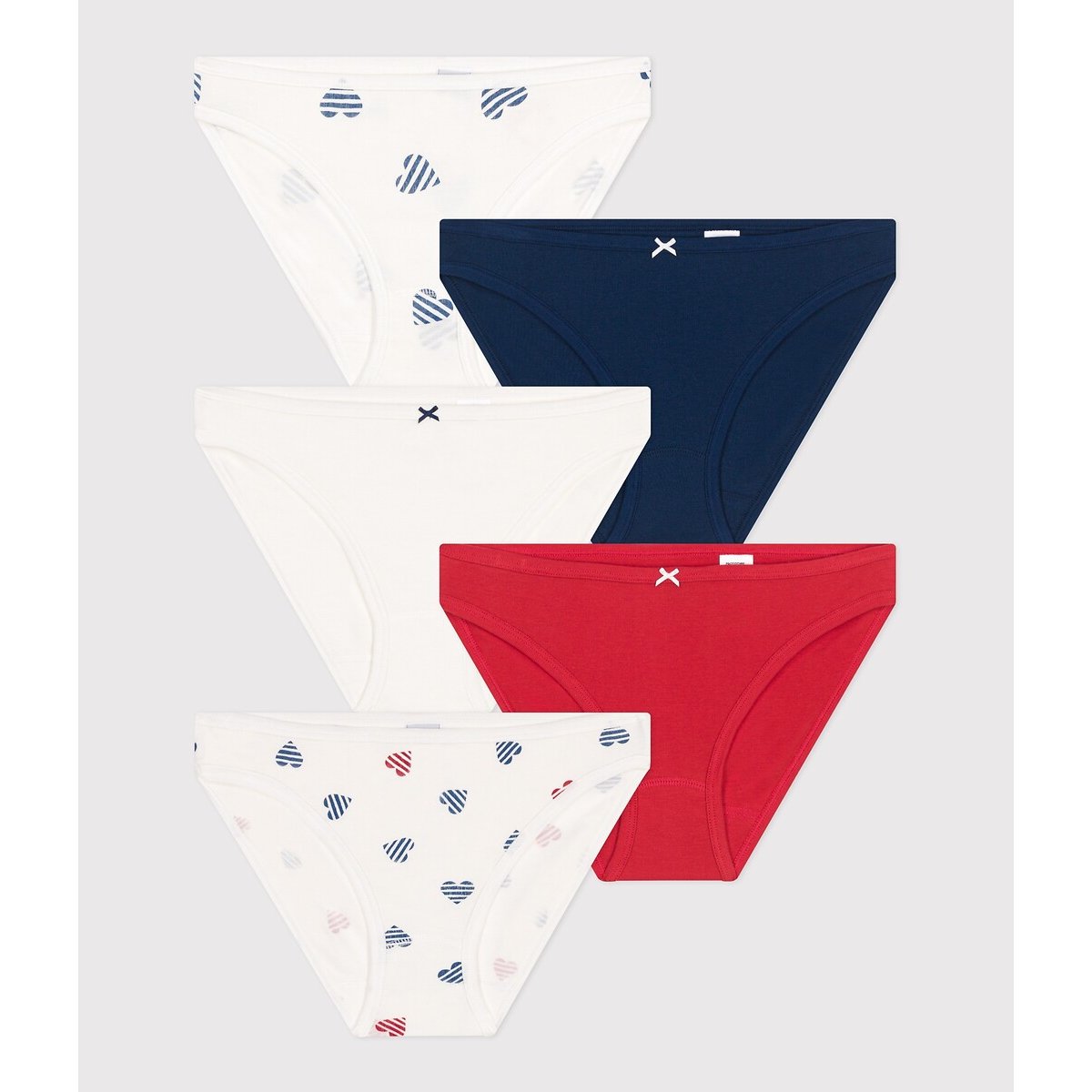 PETIT BATEAU Set van 5 slips in katoen