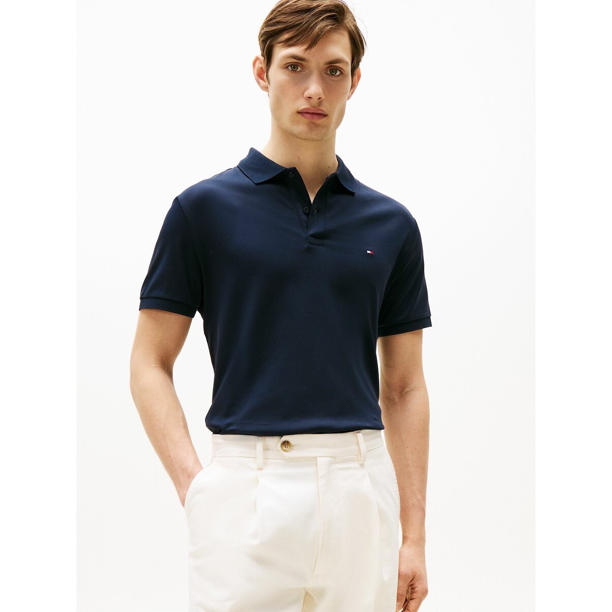 Tommy Hilfiger Regular Poloshirt Met Korte Mouwen Van Zacht Katoen