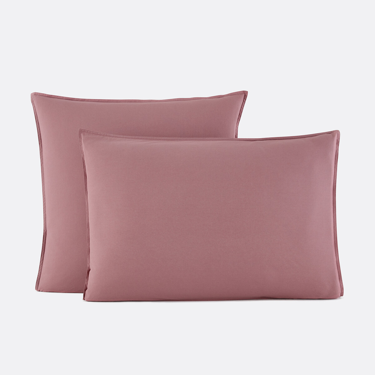 La Redoute Interieurs Scenario Plain 100% Washed Cotton Pillowcase Unisex Fig Standard (50X70cm)