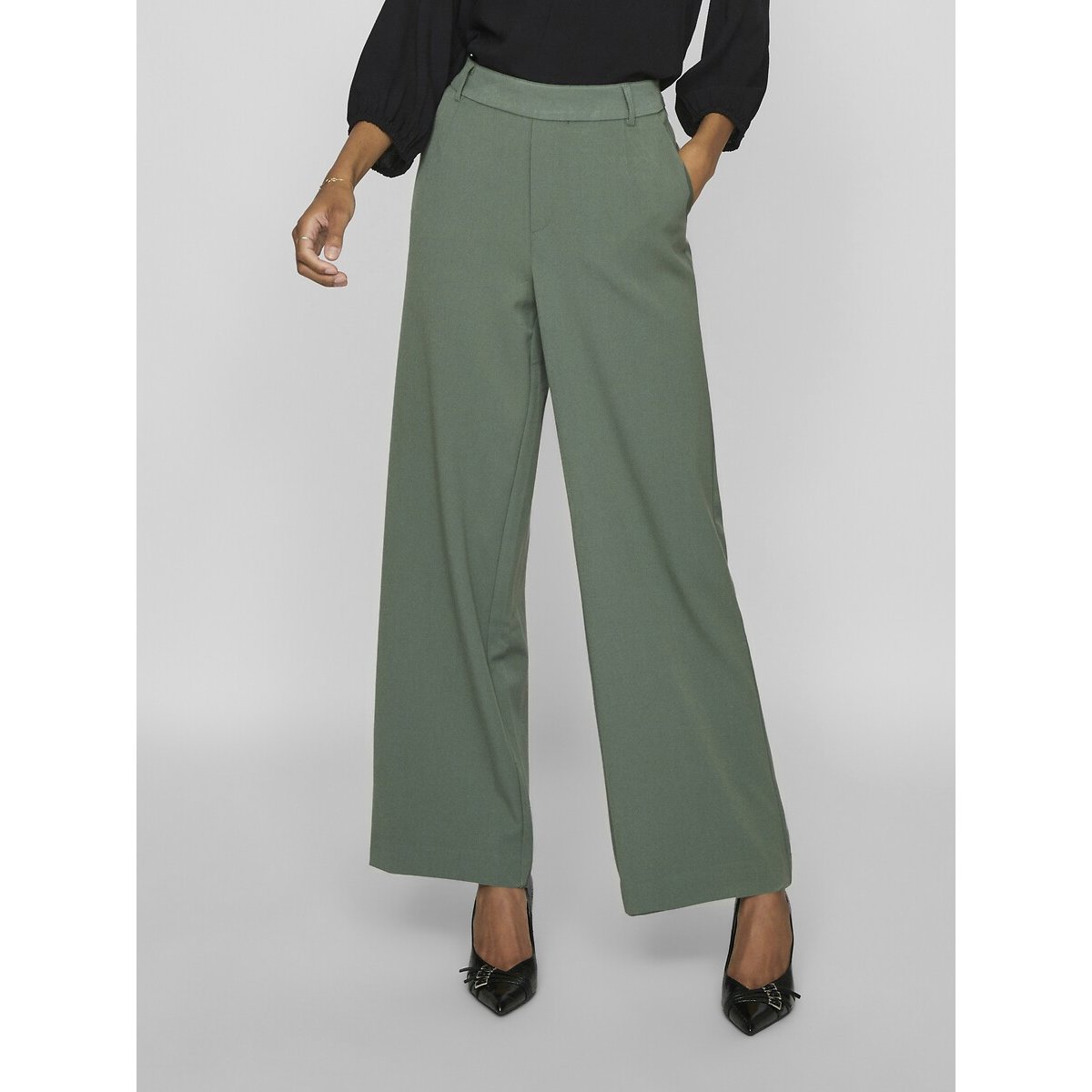 Wide Leg Trousers with High Waist