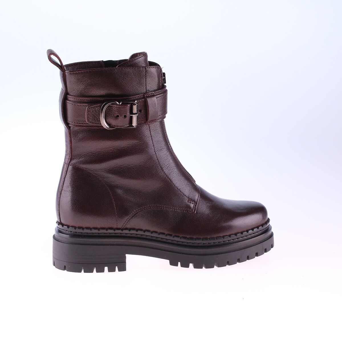Mjus Leather Ankle Boots With Zip Fastening Women's Burgundy Size 38 (5)