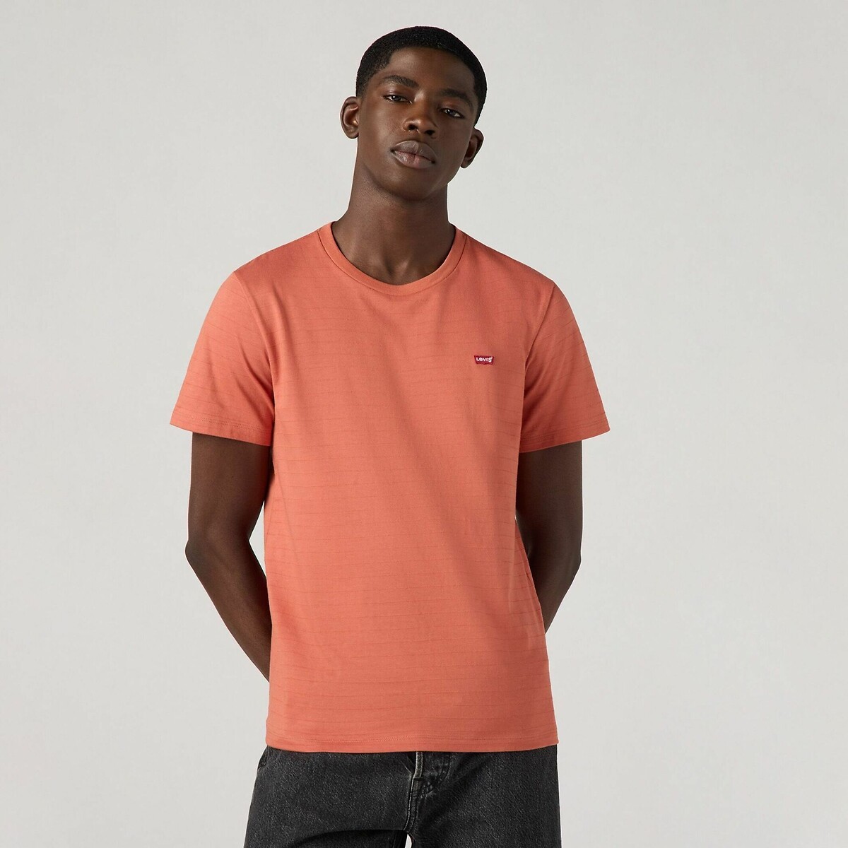 Levi's Men's Terracotta Crew Neck T-Shirt With Short Sleeves Large