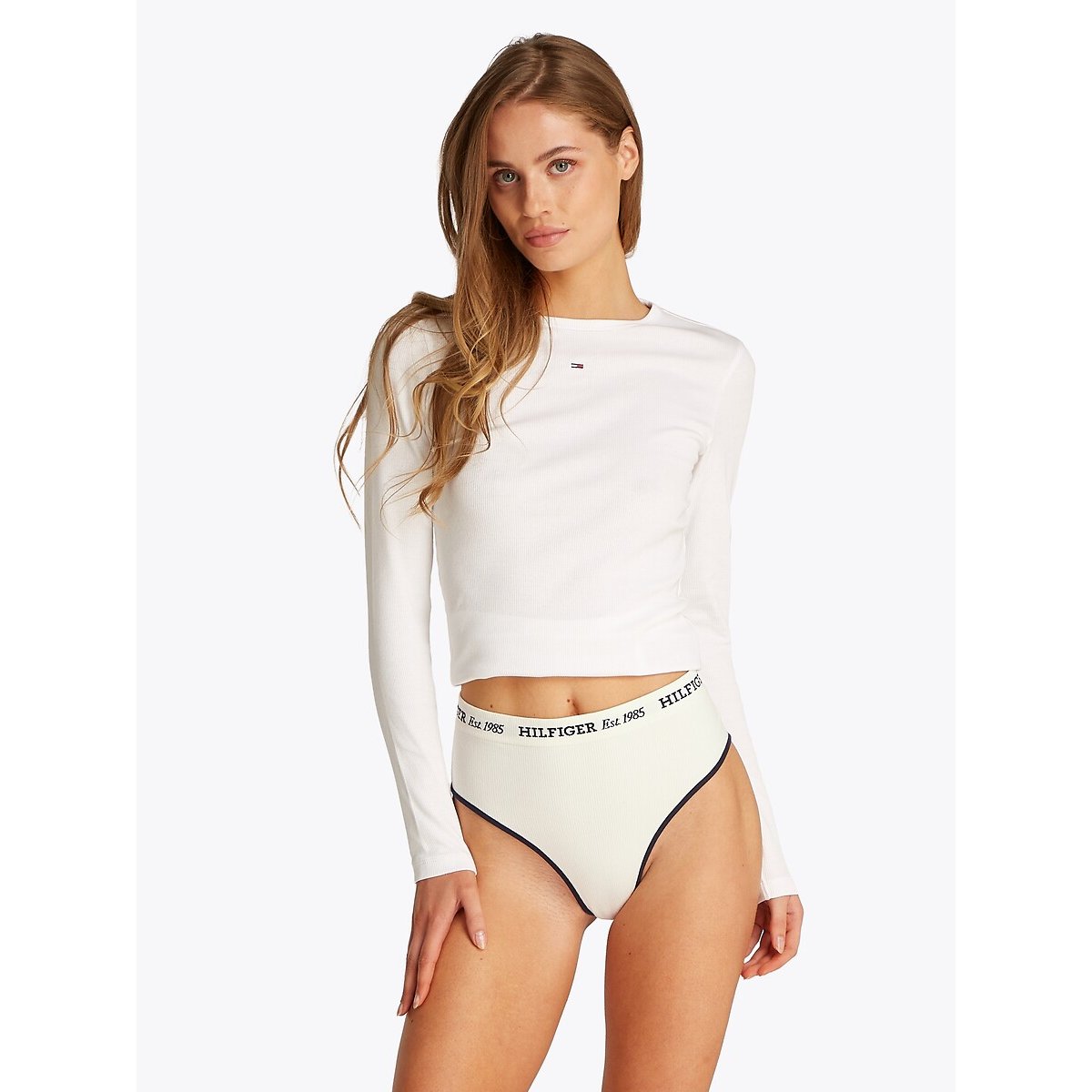 Tommy hilfiger Katoenen slip met hoge taille New York