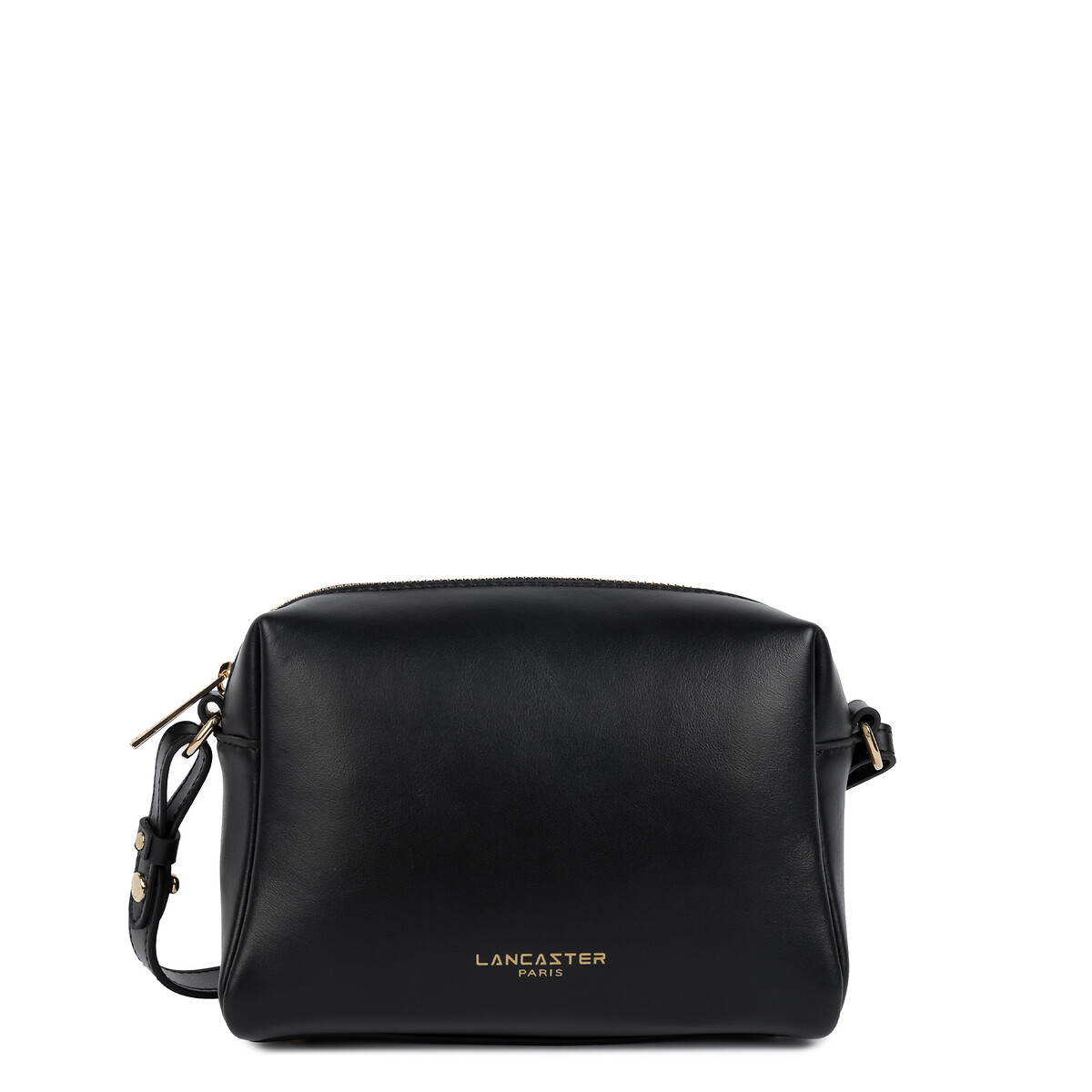 Lancaster Donna Cube Leather Zip-Up Shoulder Bag Women's Black