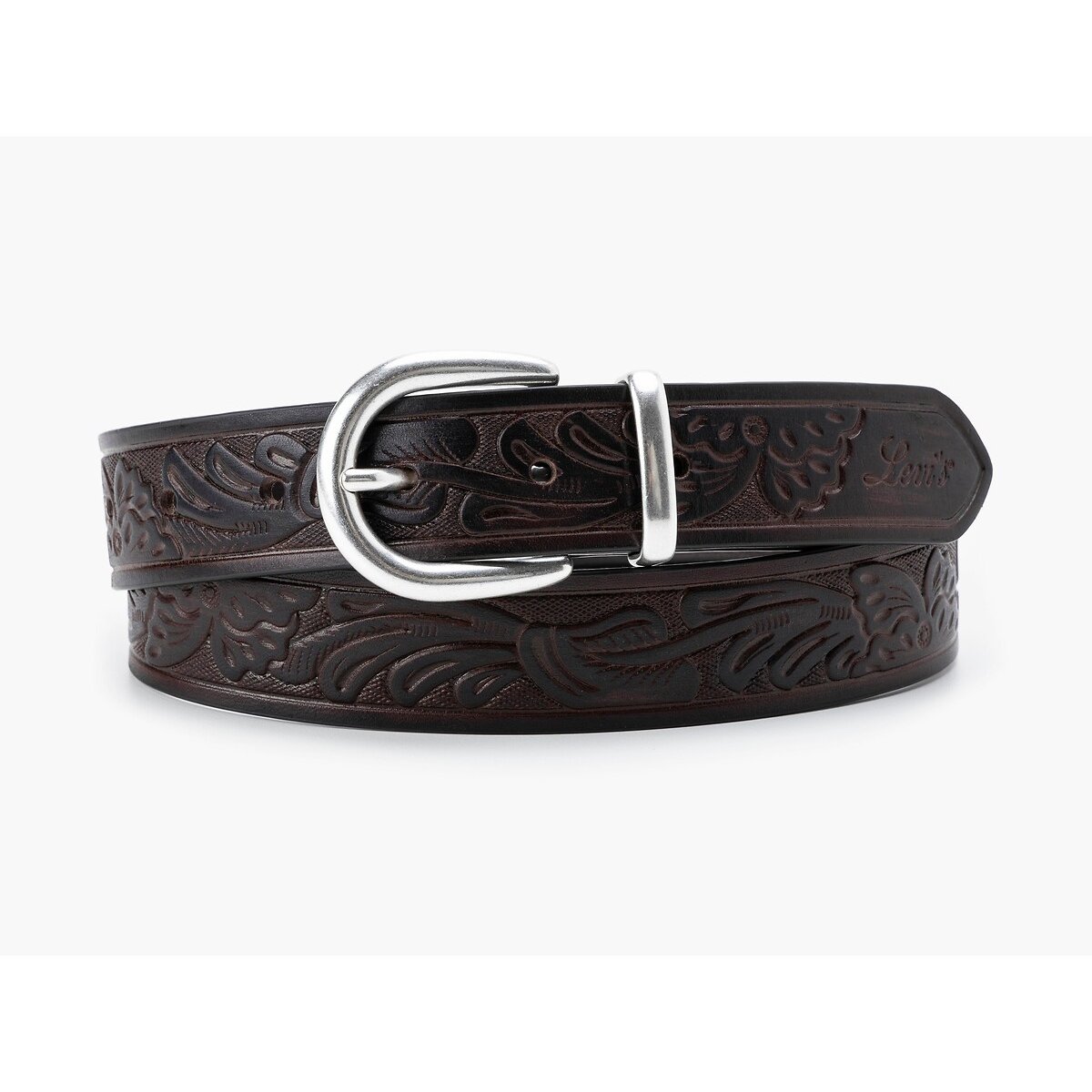 Levi's Women's Dark Brown Phoebe Leather Belt Medium