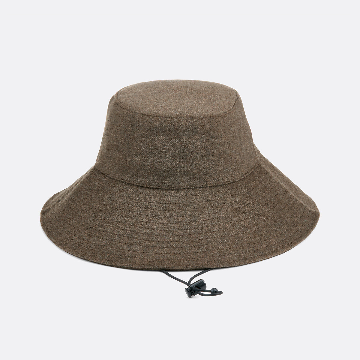 LA REDOUTE COLLECTIONS Vilten bucket hat met lange rand en verstelbaar koord