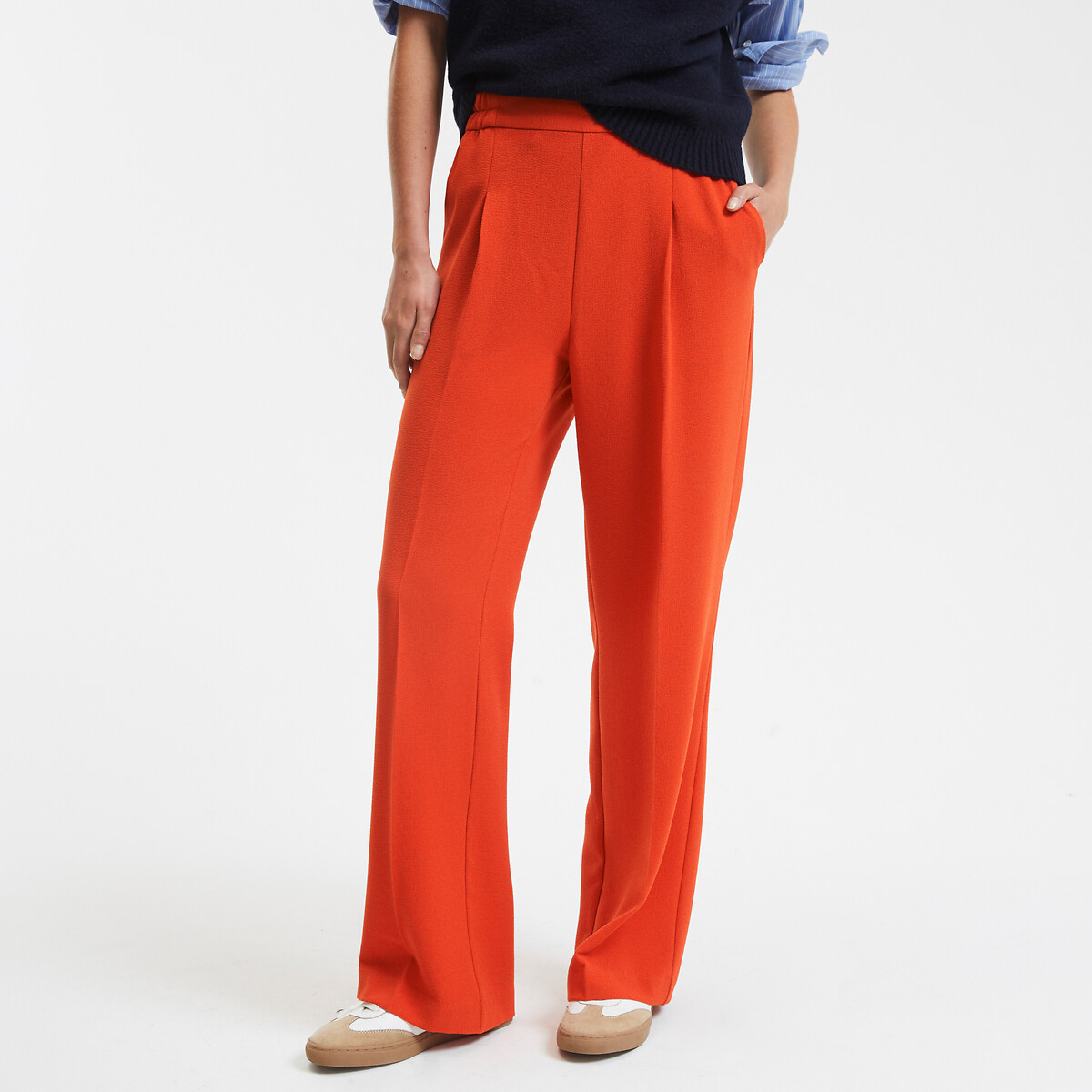 Pantalon large, en crêpe de polyester