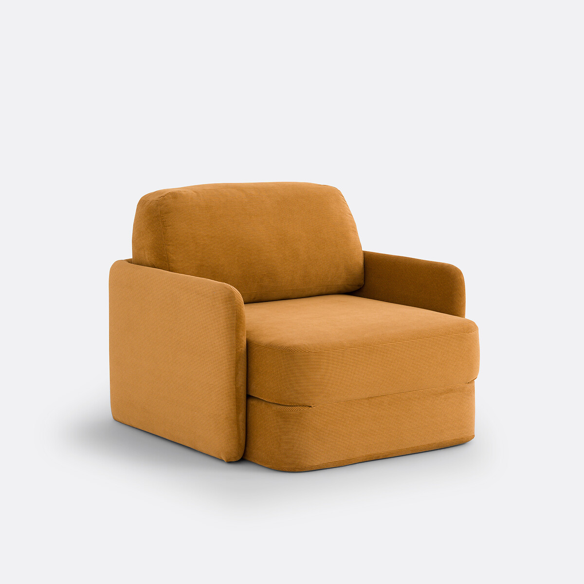 Sillón cama de pana, Haley. Talla 1 plaza. Color Amarillo