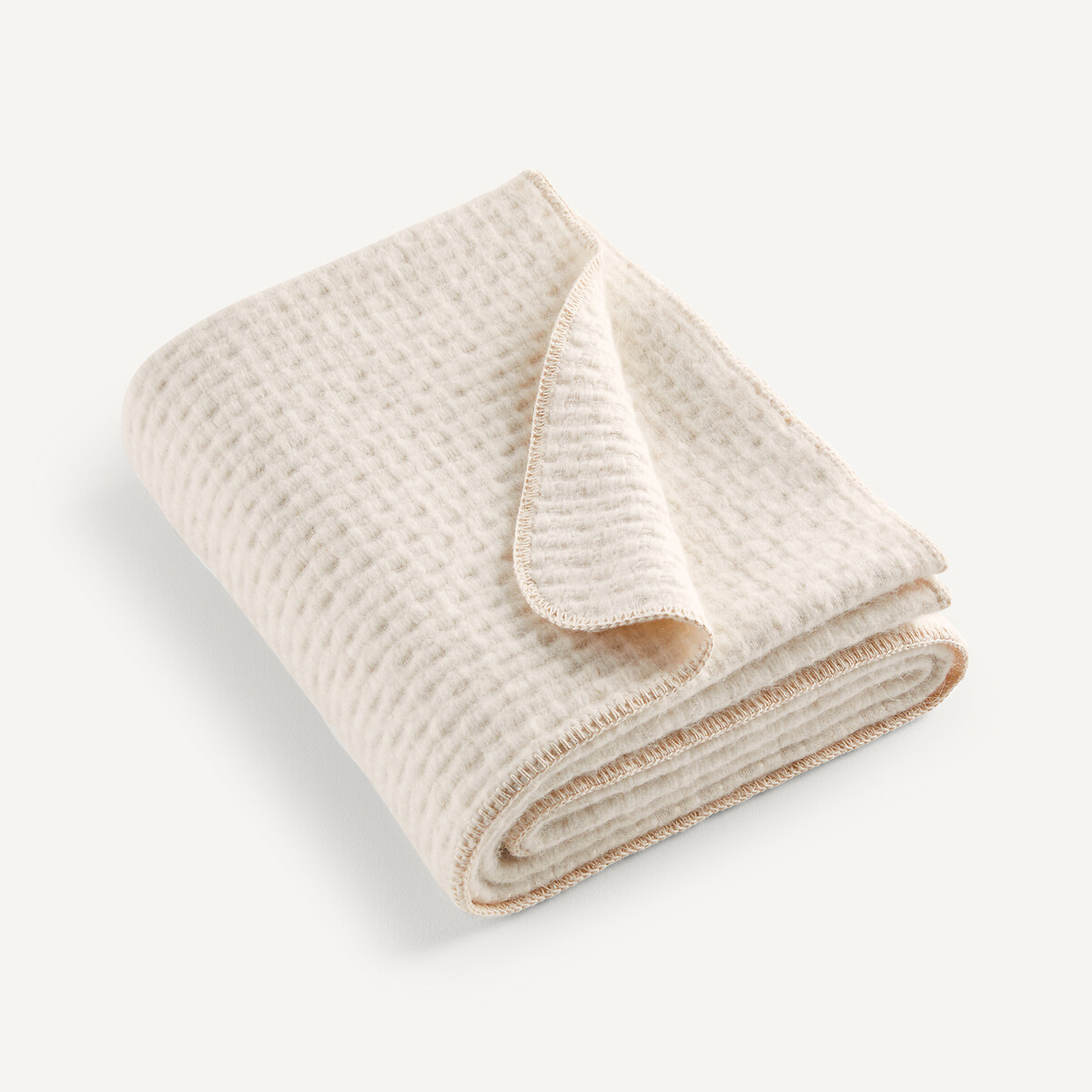 Am.pm Woola Throw In Llama Wool Unisex Ivory Medium