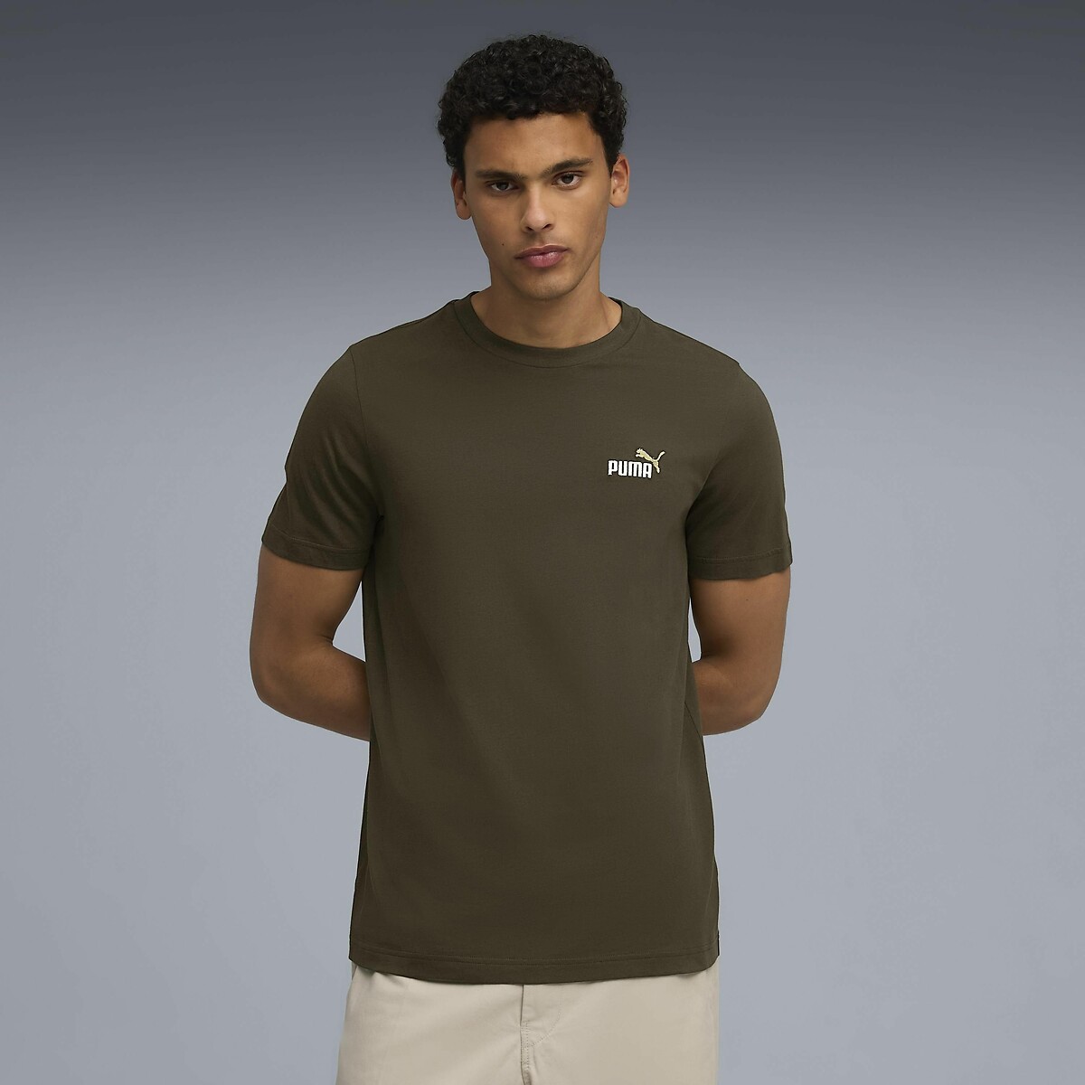 Puma Essential Short Sleeve T-Shirt Men's Olive Small