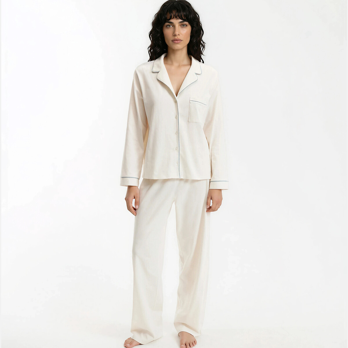 Anne Weyburn Grandad Pyjamas In Cotton Jersey Women's Plain Xxl