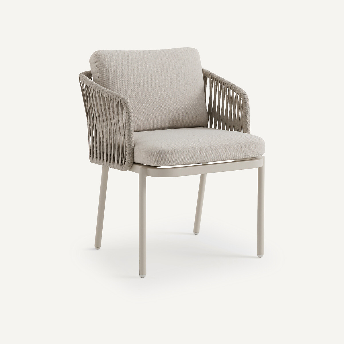 Fauteuil de table sangles tressées, Leandra