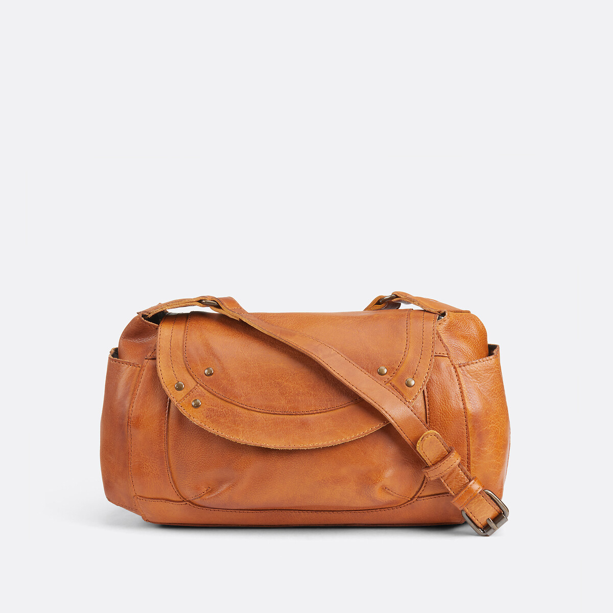 Pieces Thea leren schoudertas