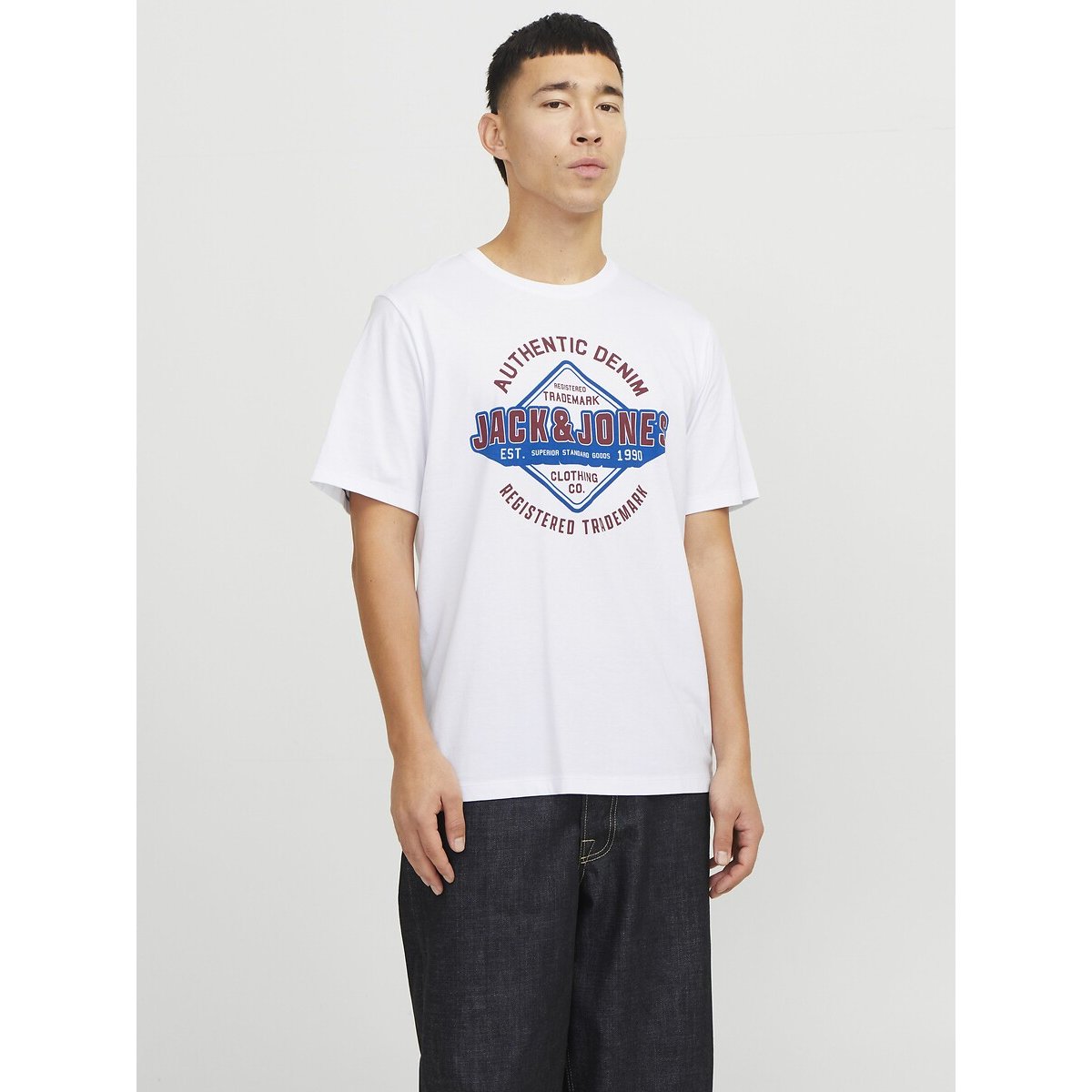 Jack & Jones Shirt met ronde hals JJELOGO TEE SS O-NECK 2 COL SS25 SN