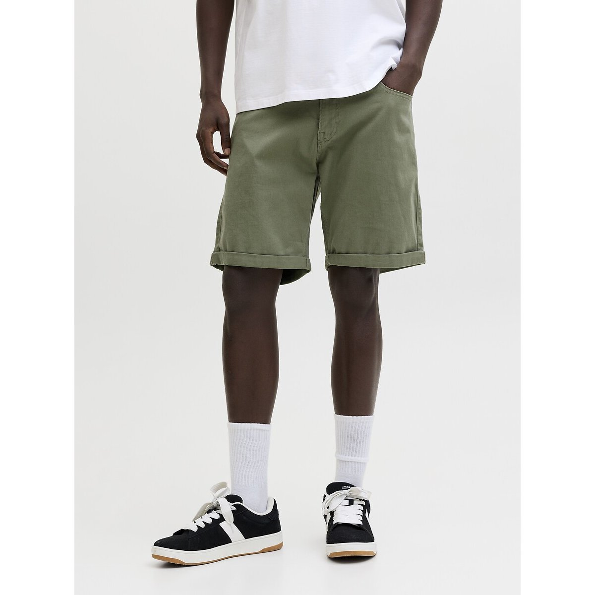 Jack & Jones Turn-Up Shorts Men's Khaki Extra Large