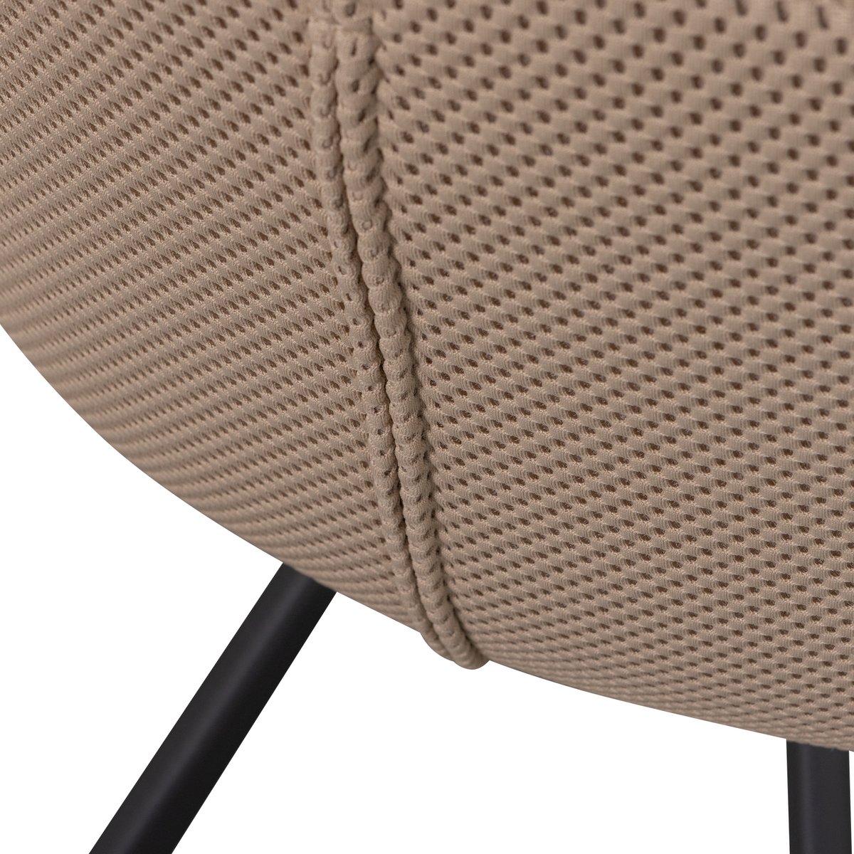 Chaise de table en tissu JUNO beige, WOOOD