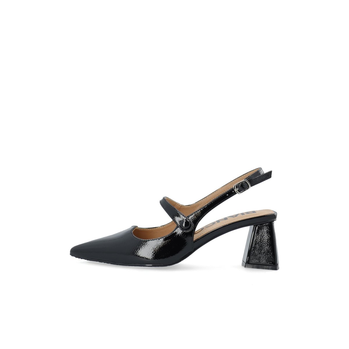 Chaussures À Bride Arrière noir - blackpatent1, BIANCO