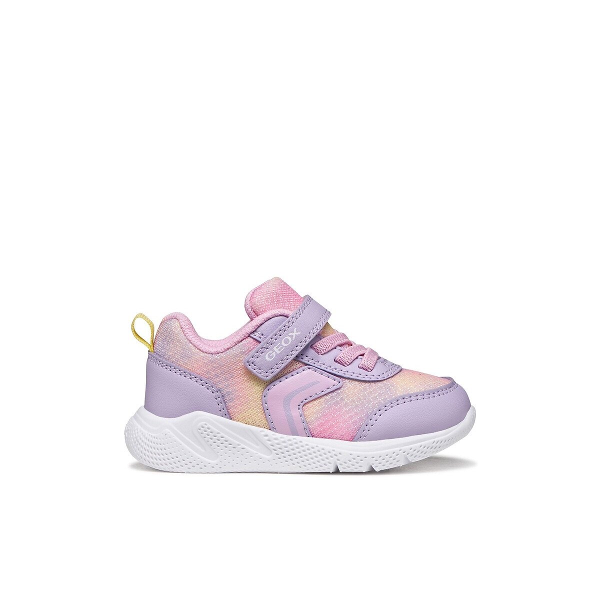Baskets SPRINTYE, lacets élastiques lilas/rose, GEOX