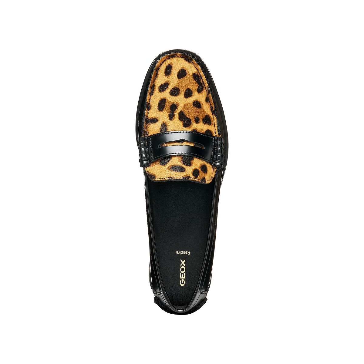 Mocassins en cuir, NOEMEN noir/marron, GEOX