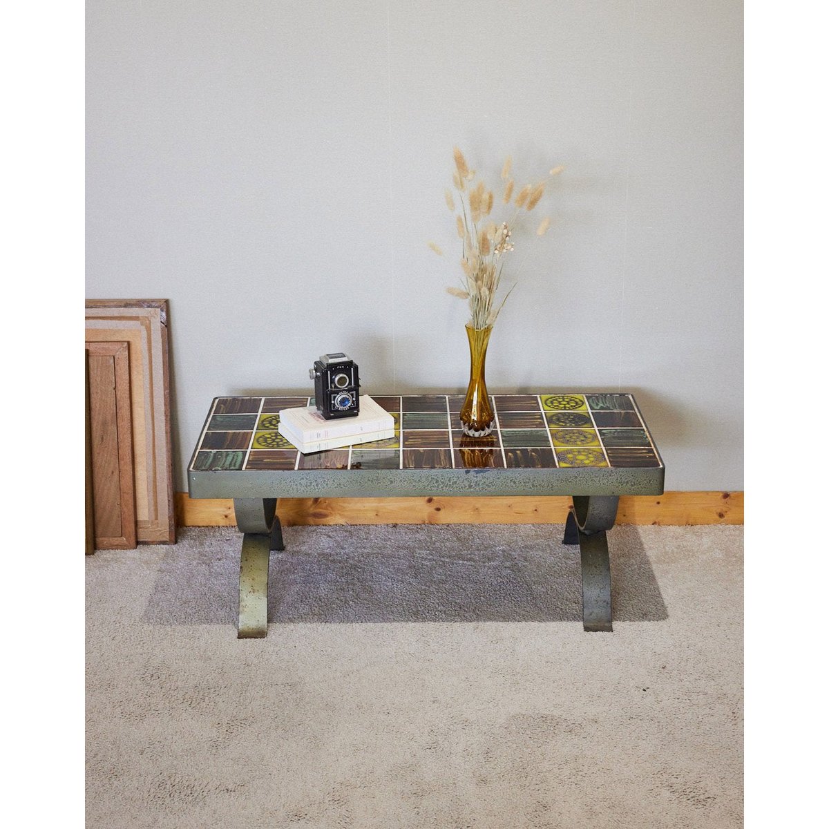 Table basse en céramique Léonie N°832 - Bon état marron, DEBONGOUT
