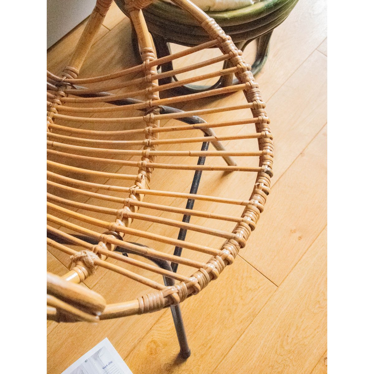Fauteuil en rotin et métal noir Ernest N°710 - Bon état noir - comme neuf, DEBONGOUT