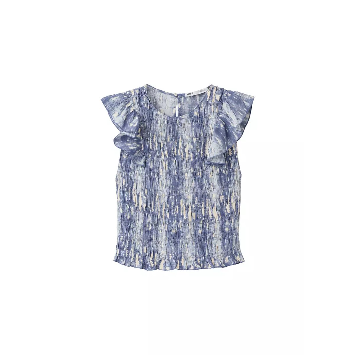 Haut imprimé tie-dye bleu, MANGO TEEN
