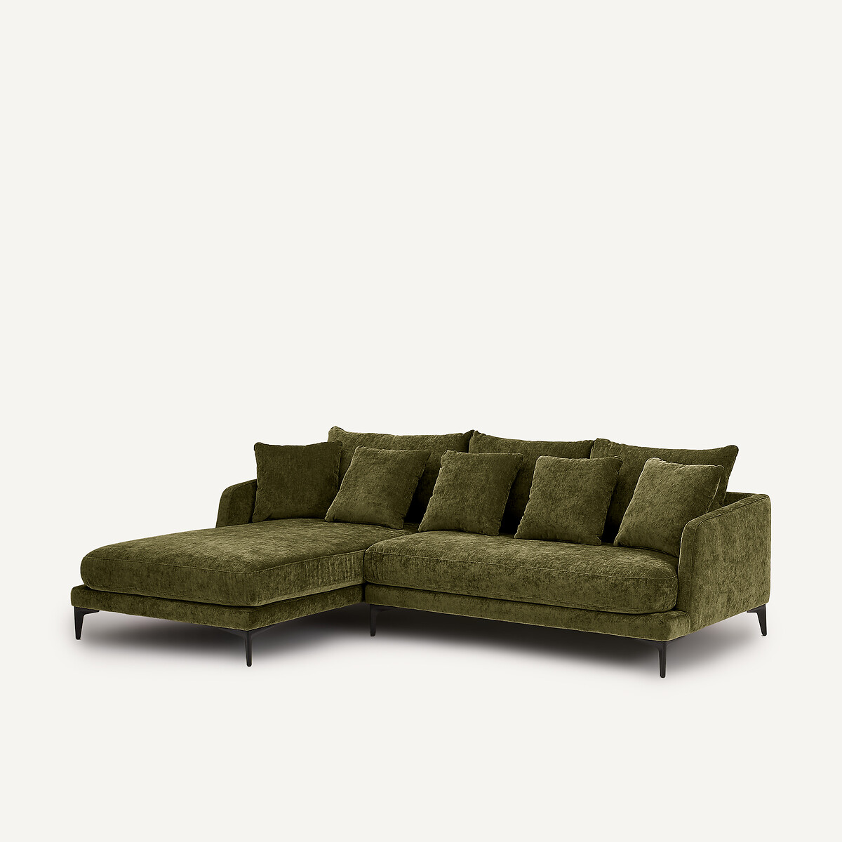 Chaise longue in velluto misto, MODERNISTE, design Emmanuel Gallina verde frutteto, AM.PM X EMMANUEL GALLINA
