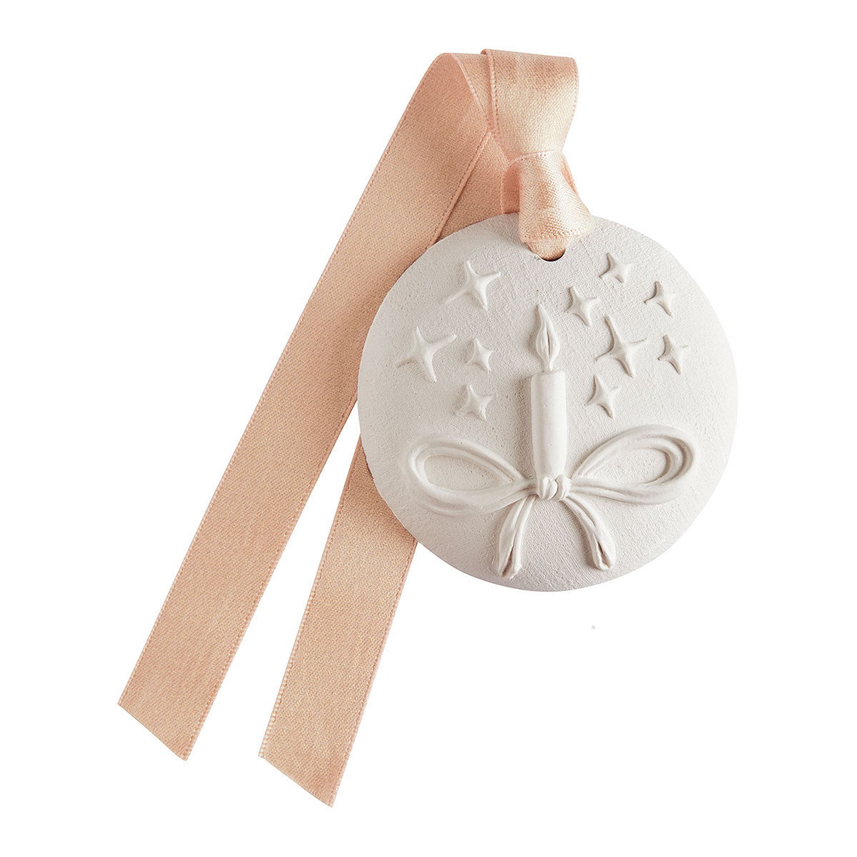Coffret boules de Noël Orange Cannelle RUBANS DE FÊTE blanc, MATHILDE M