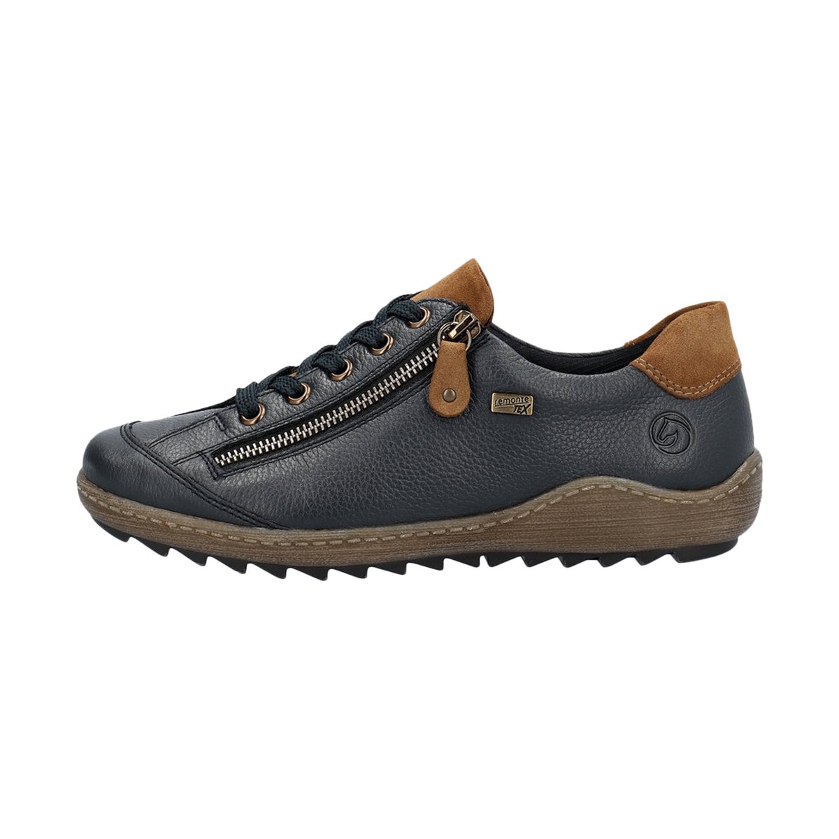 Basket Basse Cuir Maya bleu combi, REMONTE