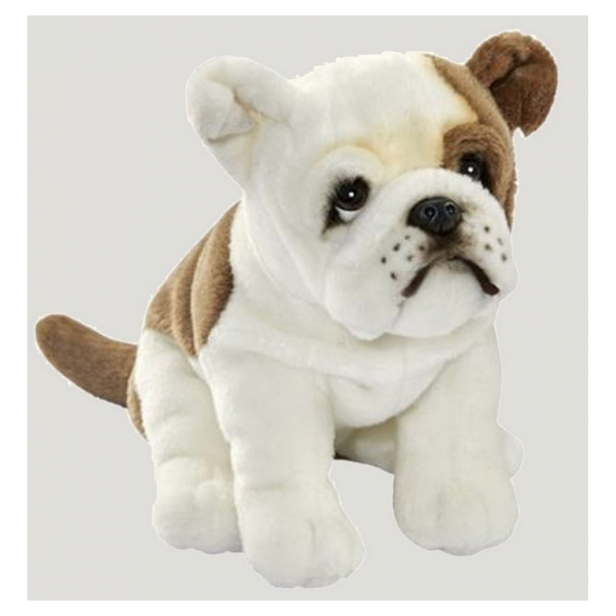 Peluche bulldog francais assis couleur unique, ANIMA