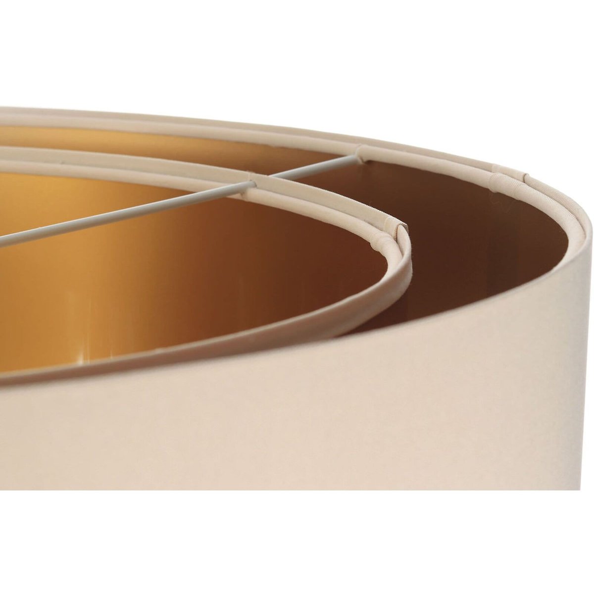 Suspension en tissu, DUO ÉLÉGANT crême et doré satiné et brillant, BPS KONCEPT