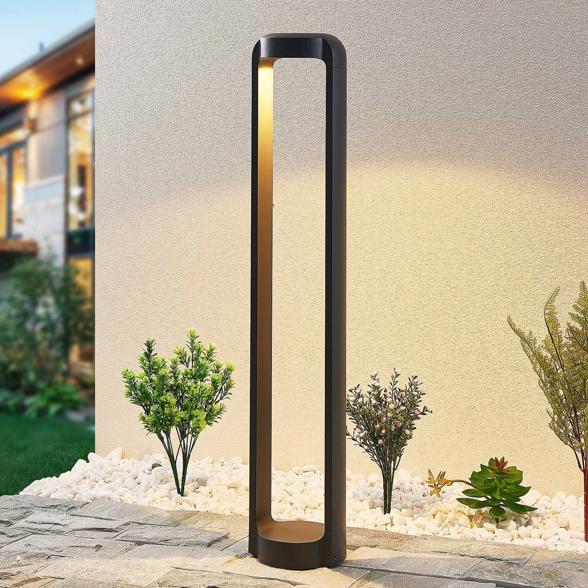 Luminaire extérieur en aluminium moderneLED anthracite, LUCANDE