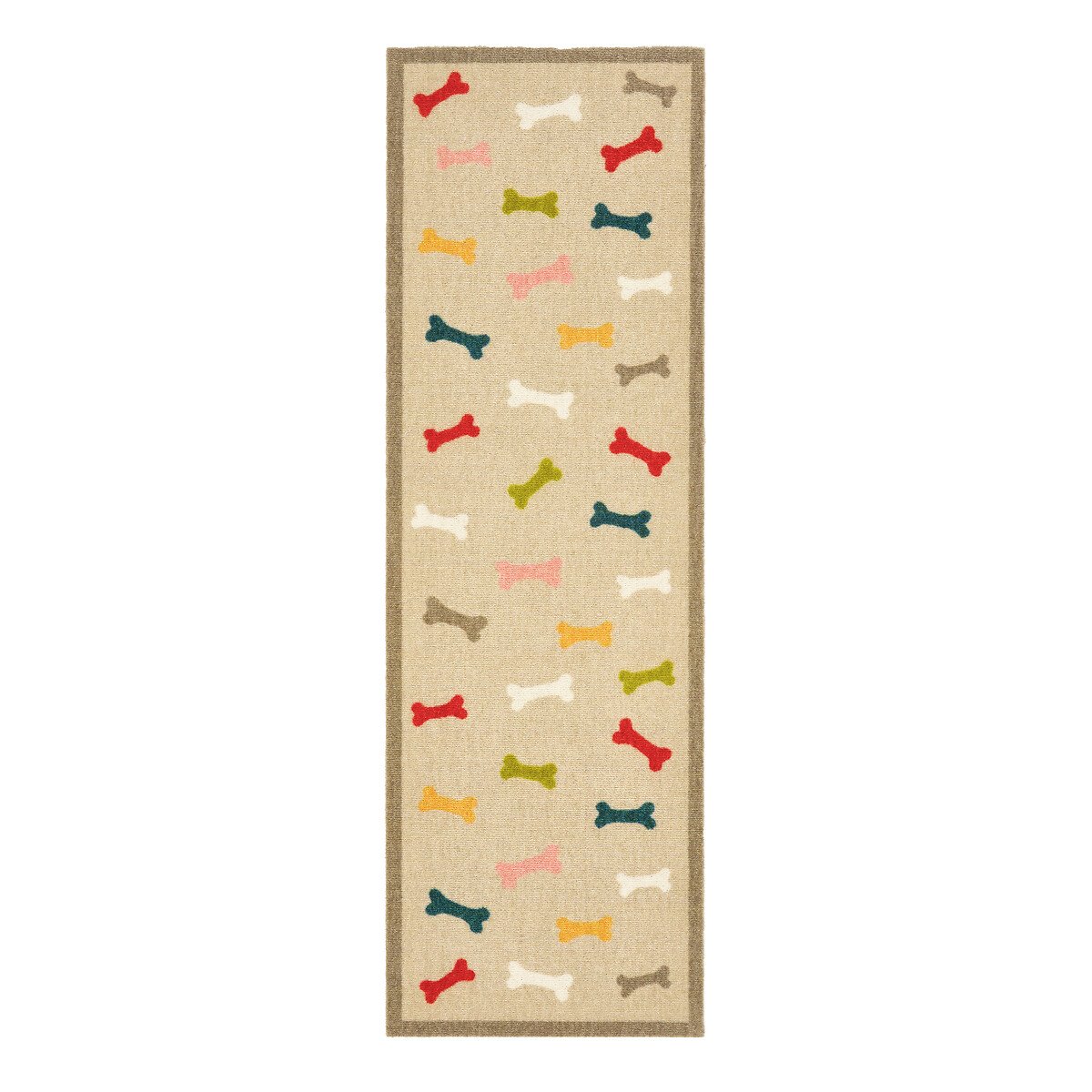 Multi Bones Stain Resistant Pet Runner Mat 50x150cm multi-coloured, HOWLER & SCRATCH