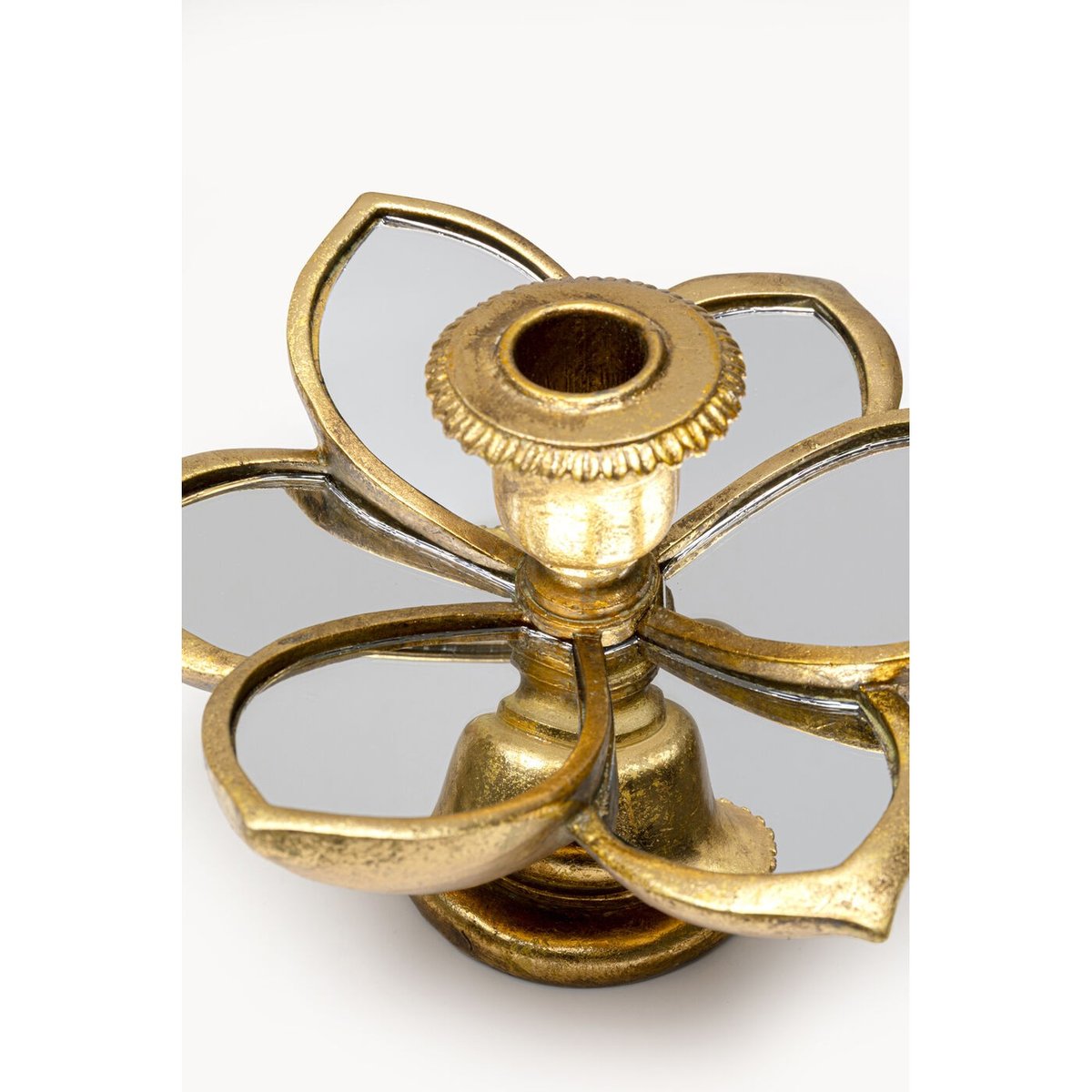 Bougeoir fleur dorée 12cm or, KARE DESIGN