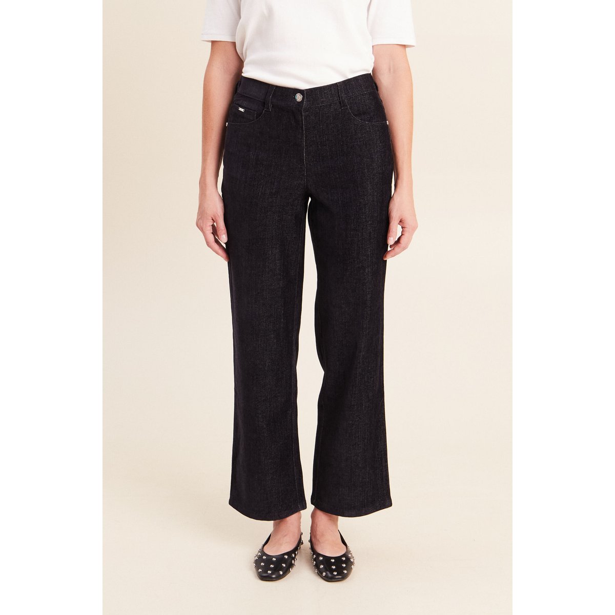 Jean taille haute en velours denim brut, BREAL