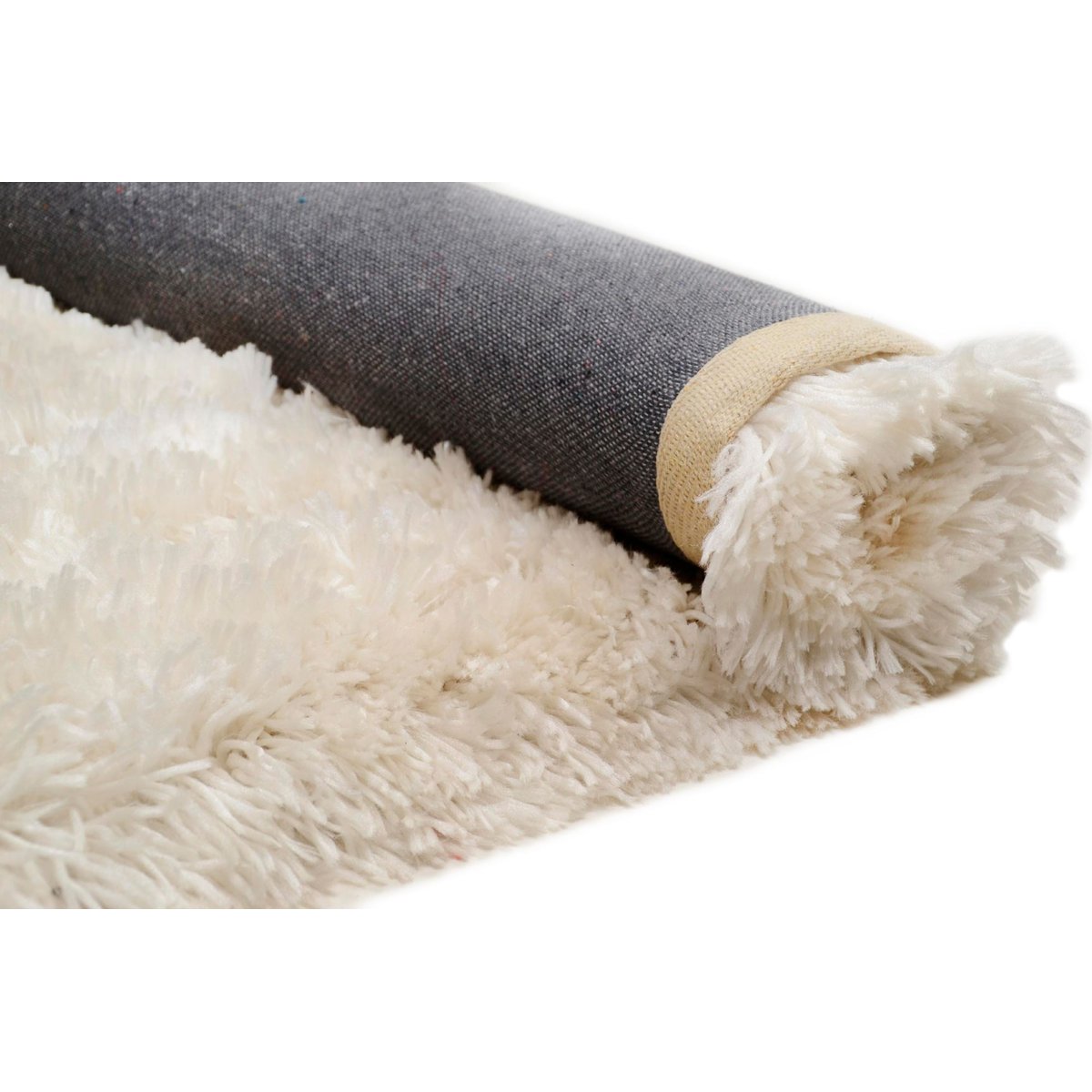 Tapis shaggy Flokato longs poils beige clair, THEKO