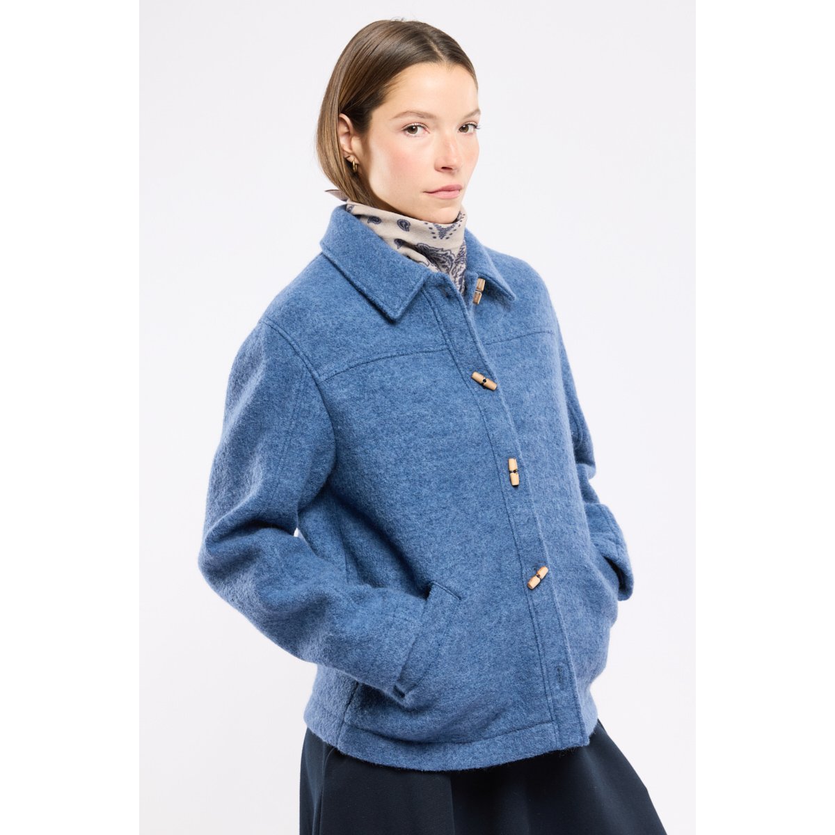 Veste boutonnée - laine bouillie obscur, ARMOR-LUX