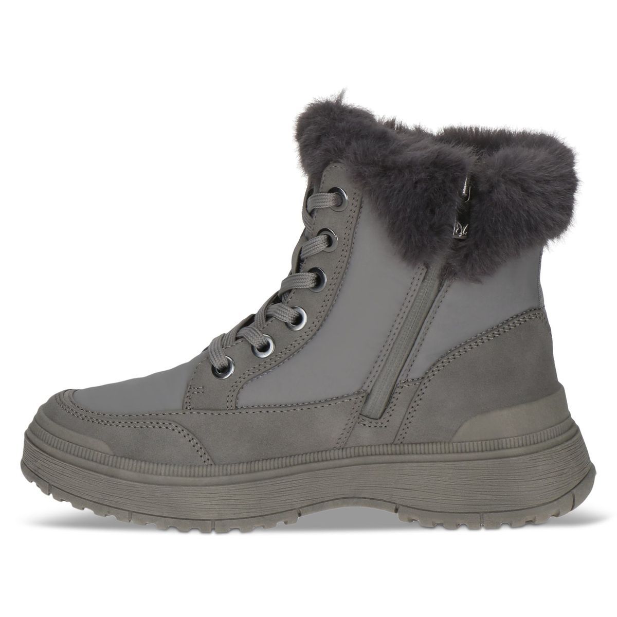 Bottine fourée marron mocca croco, CAPRICE