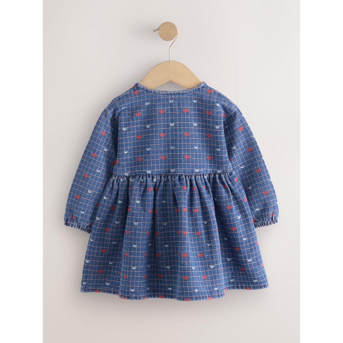 Robe en denim manches longues avec cœur jena bleu, NEXT