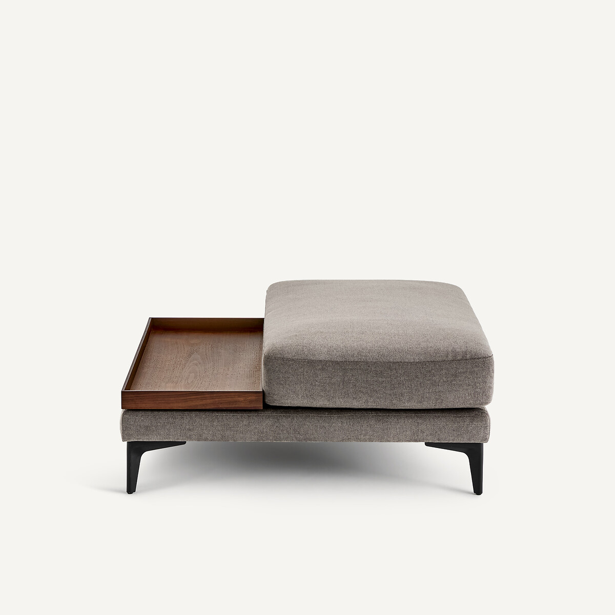 Repose-pieds avec plateau, en polyester mélangé, MODERNISTE gris stone, EMMANUEL GALLINA X AM.PM