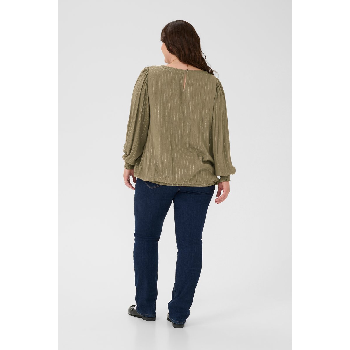 Blouse à manches longues gris morel, KAFFE CURVE