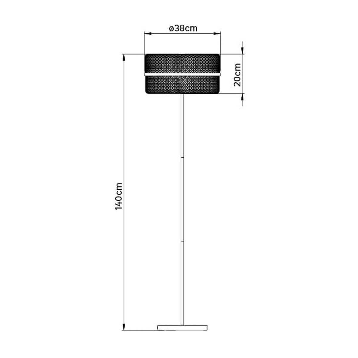 Lampadaire en bambou, PALANGA beige, INSPIRE