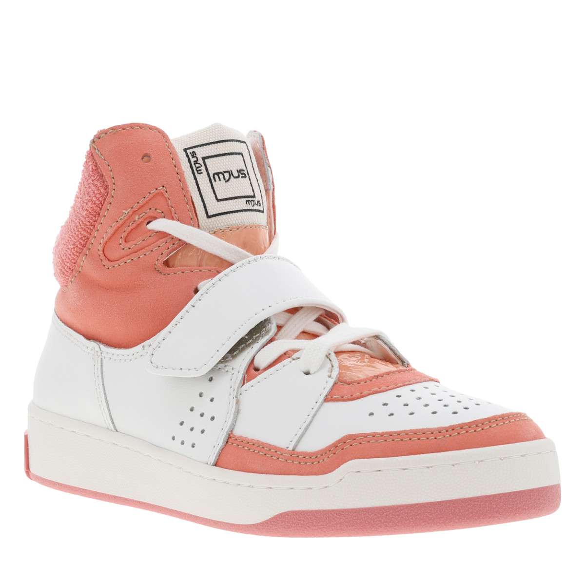 Baskets montantes cuir rose, MJUS