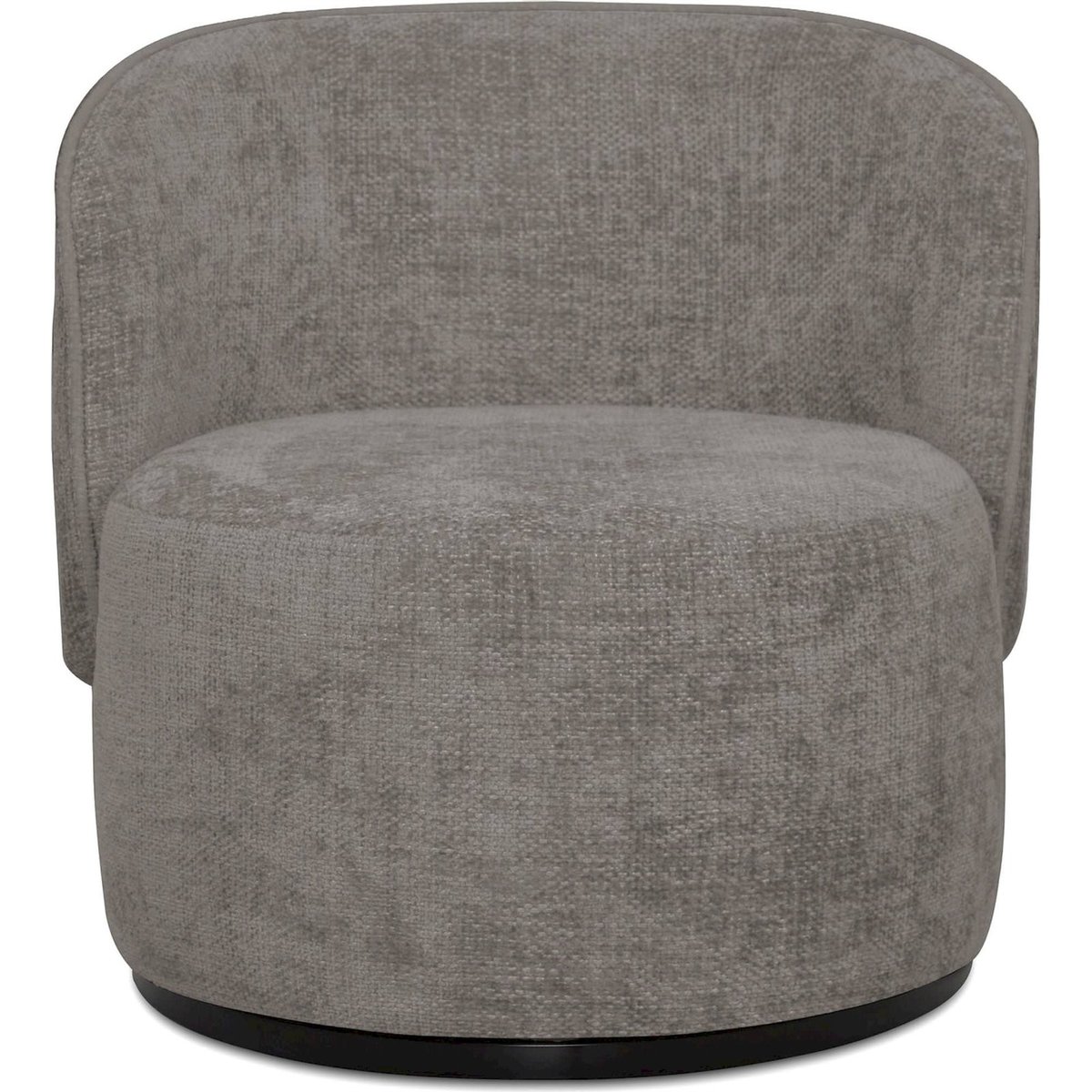 Fauteuil pivotant arrondi collection ZAMBINI beige chenille, RECOLLECTION