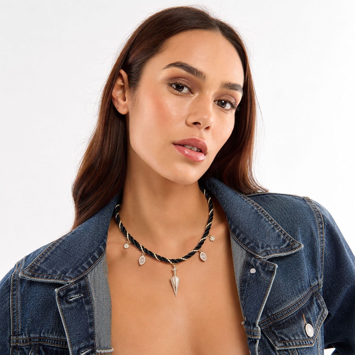 Collier cordon pampilles NINE noir, HIPANEMA