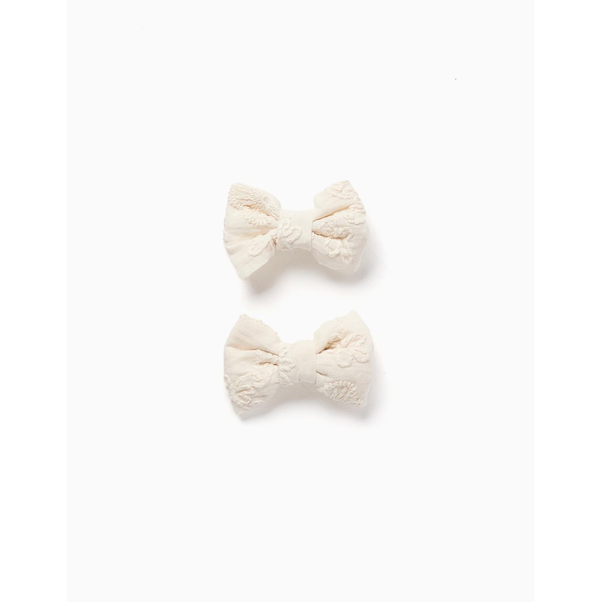 Lot de 2 pinces à cheveux avec nœuds et broderie multicolore, ZIPPY