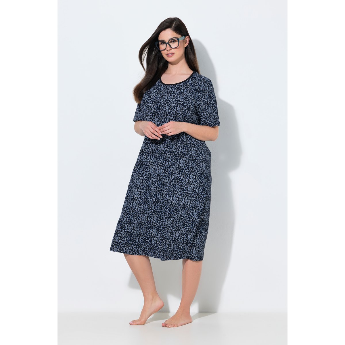 Chemise de nuit à motif noir, ULLA POPKEN